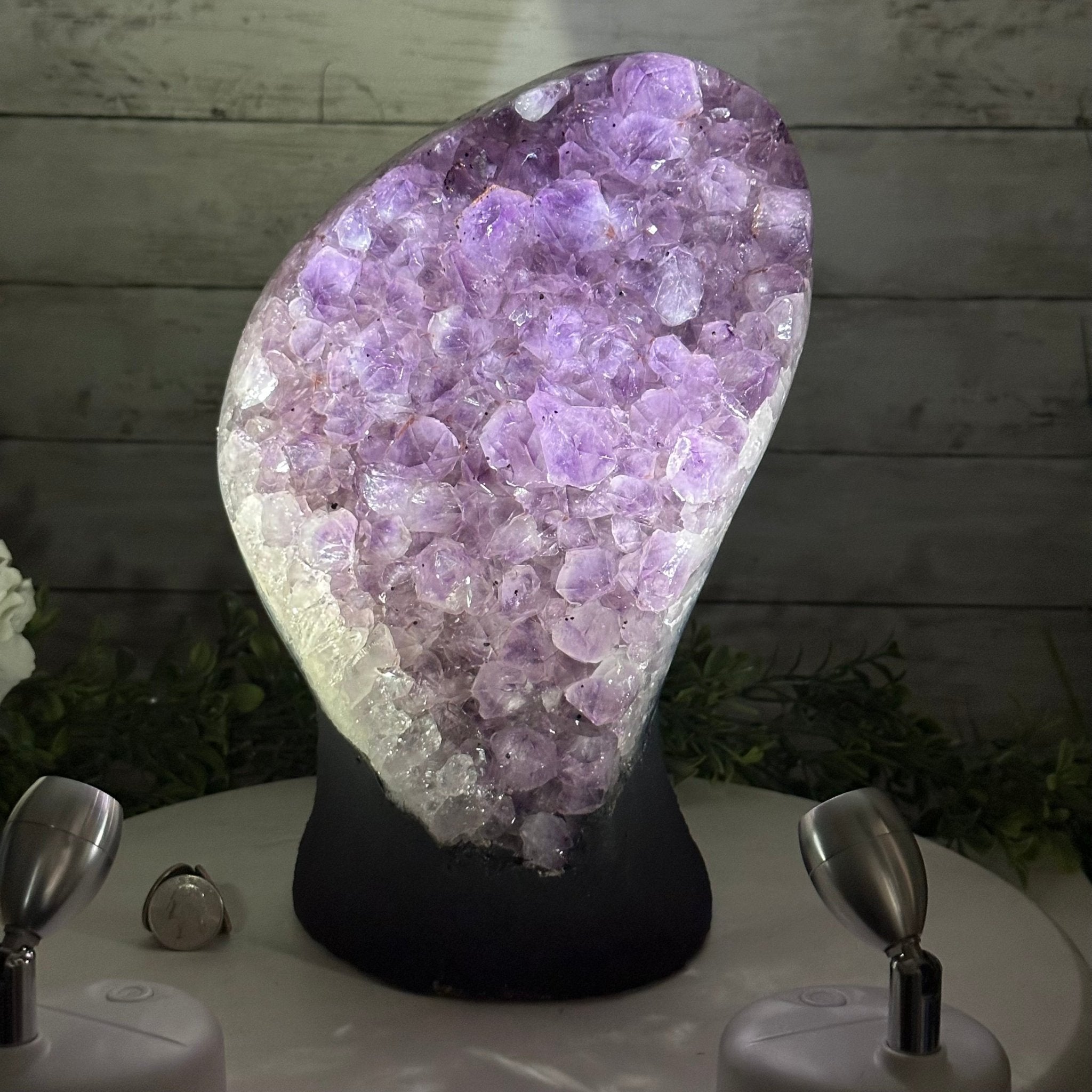 Extra Quality Amethyst Cluster, Cement Base, 11" Tall #5614-0115 - Brazil GemsBrazil GemsExtra Quality Amethyst Cluster, Cement Base, 11" Tall #5614-0115Clusters on Cement Bases5614-0115
