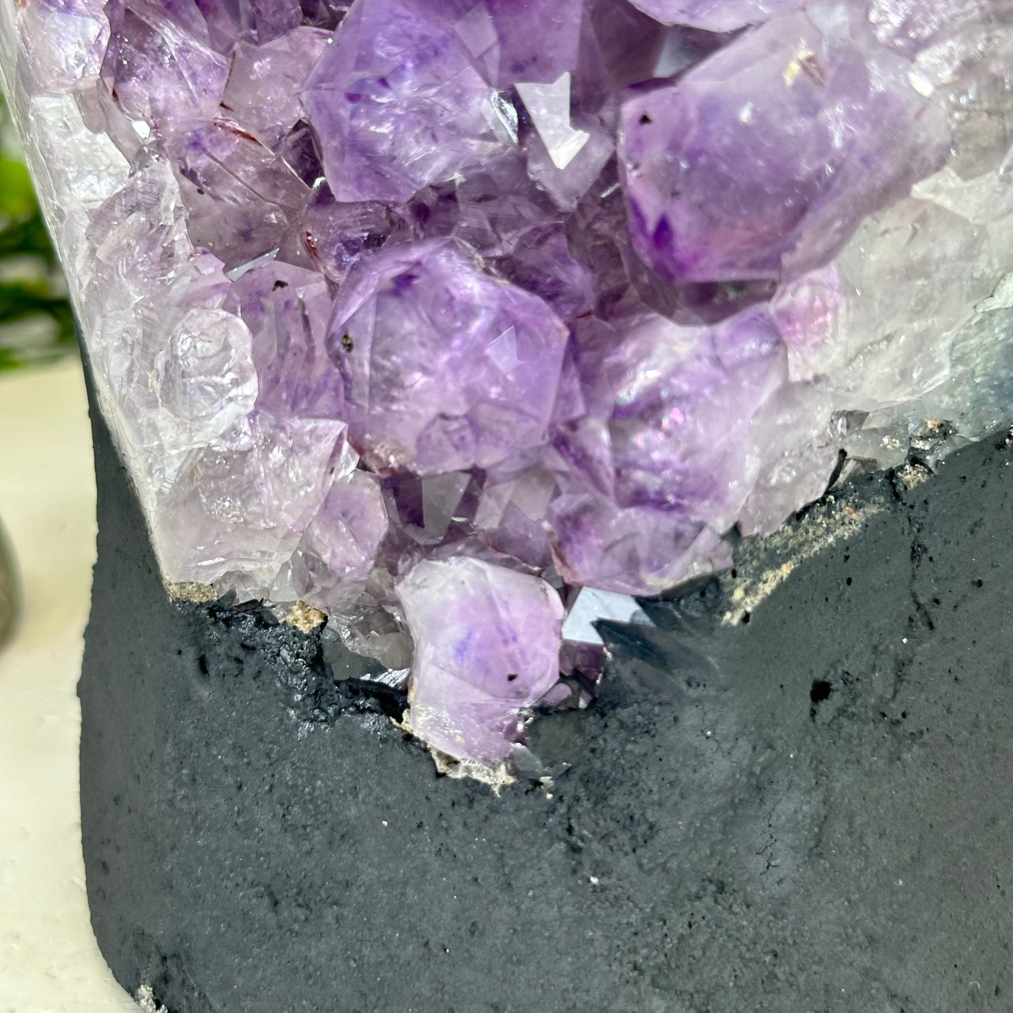 Extra Quality Amethyst Cluster, Cement Base, 11" Tall #5614-0115 - Brazil GemsBrazil GemsExtra Quality Amethyst Cluster, Cement Base, 11" Tall #5614-0115Clusters on Cement Bases5614-0115