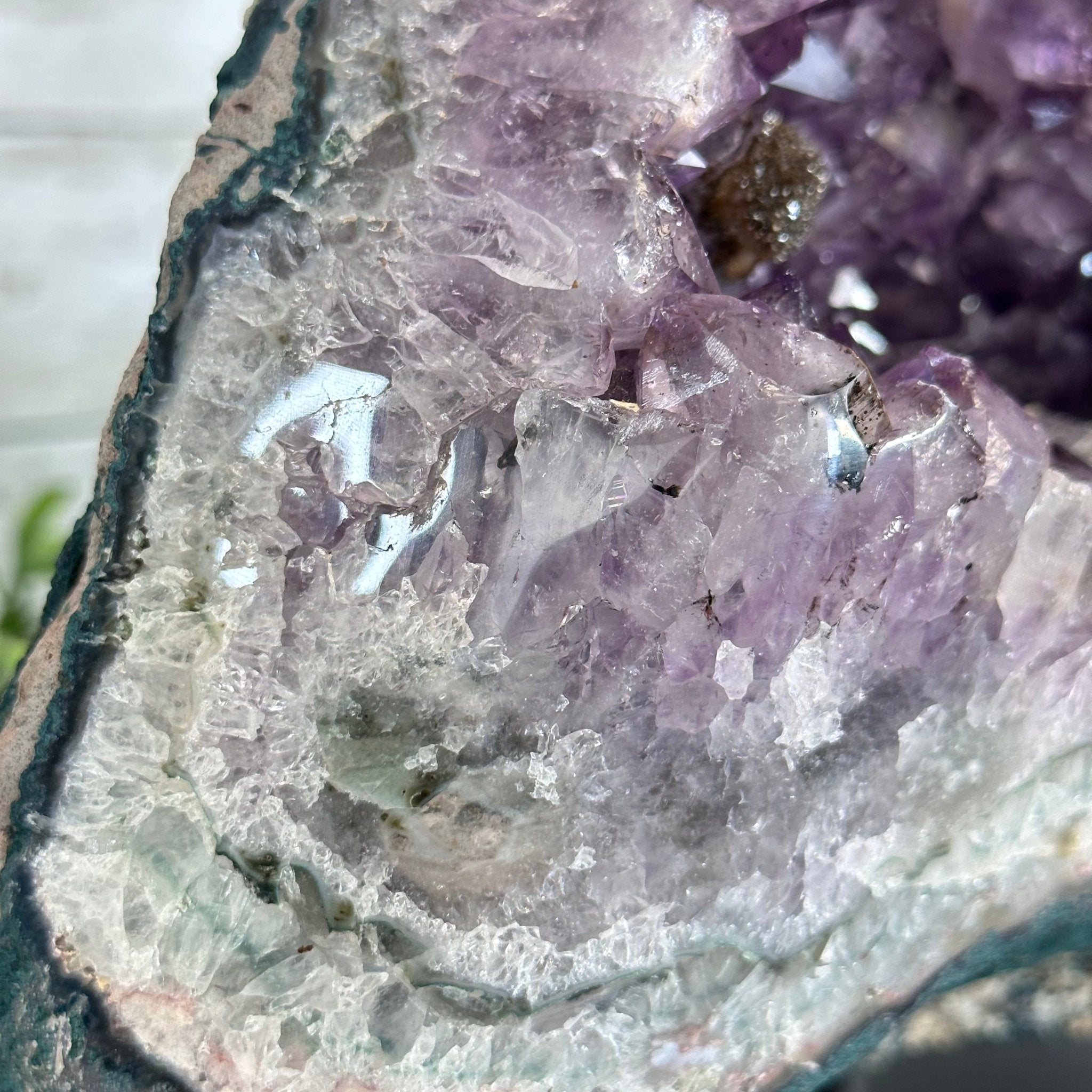 Extra Quality Amethyst Cluster on a Metal Base, 16 lbs & 10.25" Tall, Model #5491-0092 by Brazil Gems - Brazil GemsBrazil GemsExtra Quality Amethyst Cluster on a Metal Base, 16 lbs & 10.25" Tall, Model #5491-0092 by Brazil GemsClusters on Fixed Bases5491-0092