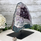 Extra Quality Amethyst Cluster on a Metal Base, 16 lbs & 10.25" Tall, Model #5491-0092 by Brazil Gems - Brazil GemsBrazil GemsExtra Quality Amethyst Cluster on a Metal Base, 16 lbs & 10.25" Tall, Model #5491-0092 by Brazil GemsClusters on Fixed Bases5491-0092