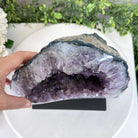 Extra Quality Amethyst Cluster on a Metal Base, 16 lbs & 10.25" Tall, Model #5491-0092 by Brazil Gems - Brazil GemsBrazil GemsExtra Quality Amethyst Cluster on a Metal Base, 16 lbs & 10.25" Tall, Model #5491-0092 by Brazil GemsClusters on Fixed Bases5491-0092