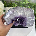 Extra Quality Amethyst Cluster on a Metal Base, 19.1 lbs & 11" Tall, Model #5491-0095 by Brazil Gems - Brazil GemsBrazil GemsExtra Quality Amethyst Cluster on a Metal Base, 19.1 lbs & 11" Tall, Model #5491-0095 by Brazil GemsClusters on Fixed Bases5491-0095