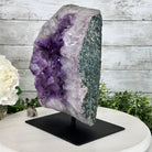 Extra Quality Amethyst Cluster on a Metal Base, 19.1 lbs & 11" Tall, Model #5491-0095 by Brazil Gems - Brazil GemsBrazil GemsExtra Quality Amethyst Cluster on a Metal Base, 19.1 lbs & 11" Tall, Model #5491-0095 by Brazil GemsClusters on Fixed Bases5491-0095