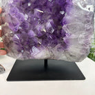 Extra Quality Amethyst Cluster on a Metal Base, 19.1 lbs & 11" Tall, Model #5491-0095 by Brazil Gems - Brazil GemsBrazil GemsExtra Quality Amethyst Cluster on a Metal Base, 19.1 lbs & 11" Tall, Model #5491-0095 by Brazil GemsClusters on Fixed Bases5491-0095