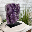 Extra Quality Amethyst Cluster on a Metal Base, 26.5 lbs & 12.2" Tall, Model #5491-0097 by Brazil Gems - Brazil GemsBrazil GemsExtra Quality Amethyst Cluster on a Metal Base, 26.5 lbs & 12.2" Tall, Model #5491-0097 by Brazil GemsClusters on Fixed Bases5491-0097