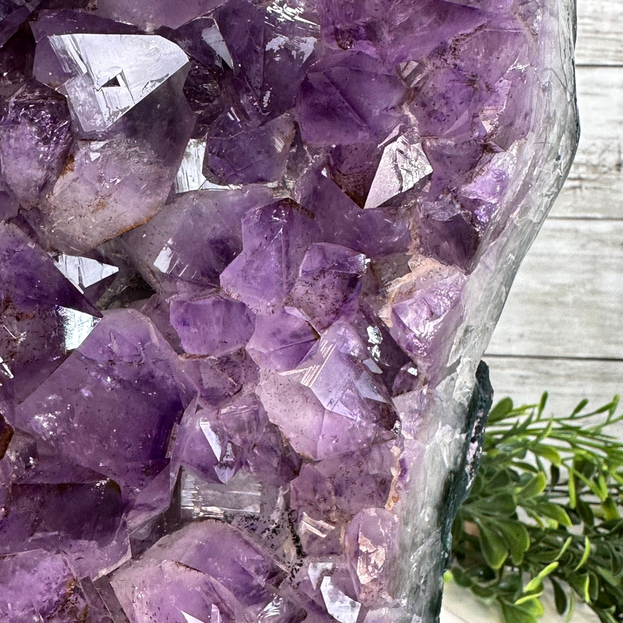 Extra Quality Amethyst Cluster on a Metal Base, 26.5 lbs & 12.2" Tall, Model #5491-0097 by Brazil Gems - Brazil GemsBrazil GemsExtra Quality Amethyst Cluster on a Metal Base, 26.5 lbs & 12.2" Tall, Model #5491-0097 by Brazil GemsClusters on Fixed Bases5491-0097