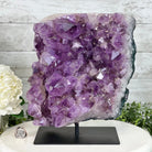 Extra Quality Amethyst Cluster on a Metal Base, 26.5 lbs & 12.2" Tall, Model #5491-0097 by Brazil Gems - Brazil GemsBrazil GemsExtra Quality Amethyst Cluster on a Metal Base, 26.5 lbs & 12.2" Tall, Model #5491-0097 by Brazil GemsClusters on Fixed Bases5491-0097