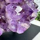 Extra Quality Amethyst Cluster on a Metal Base, 26.5 lbs & 12.2" Tall, Model #5491-0097 by Brazil Gems - Brazil GemsBrazil GemsExtra Quality Amethyst Cluster on a Metal Base, 26.5 lbs & 12.2" Tall, Model #5491-0097 by Brazil GemsClusters on Fixed Bases5491-0097