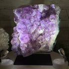 Extra Quality Amethyst Cluster on a Metal Base, 26.5 lbs & 12.2" Tall, Model #5491-0097 by Brazil Gems - Brazil GemsBrazil GemsExtra Quality Amethyst Cluster on a Metal Base, 26.5 lbs & 12.2" Tall, Model #5491-0097 by Brazil GemsClusters on Fixed Bases5491-0097