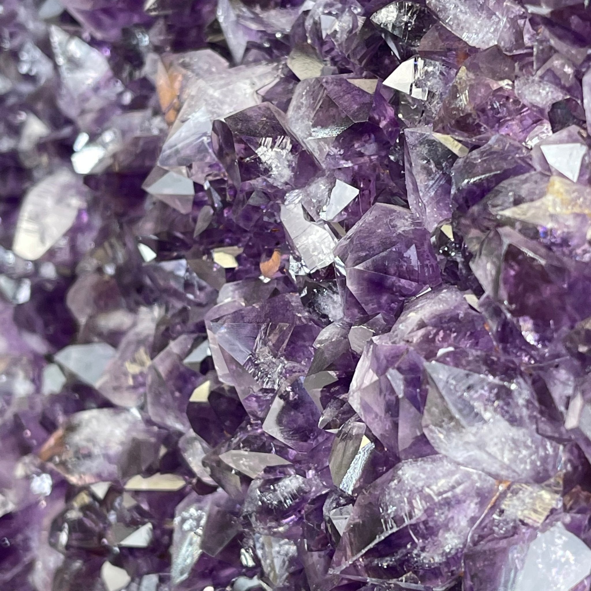 Extra Quality Amethyst Druse Cluster on Cement Base, 38.4 lbs and 23" Tall #5614-0053 - Brazil GemsBrazil GemsExtra Quality Amethyst Druse Cluster on Cement Base, 38.4 lbs and 23" Tall #5614-0053Clusters on Cement Bases5614-0053