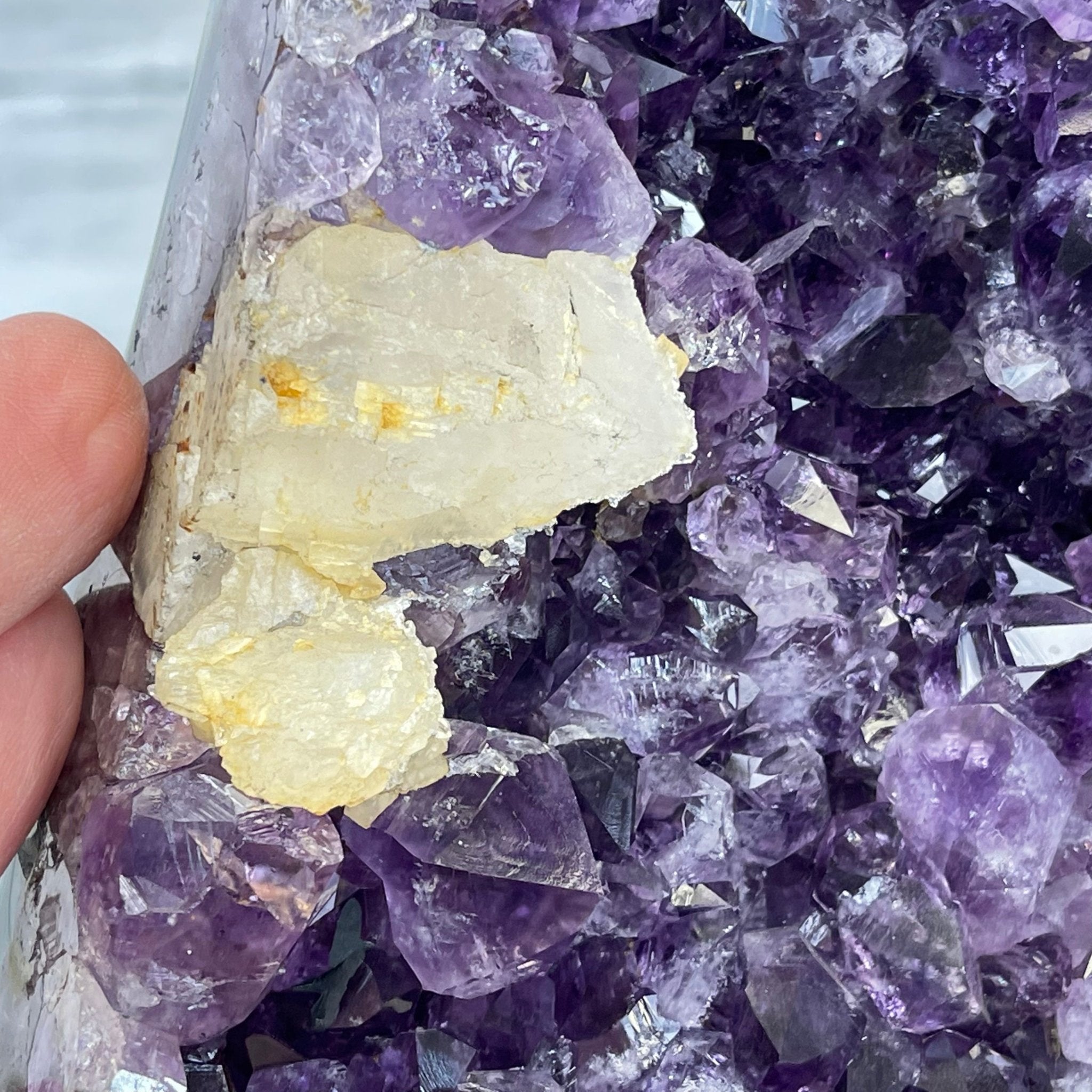 Extra Quality Amethyst Druse Cluster on Cement Base, 38.4 lbs and 23" Tall #5614-0053 - Brazil GemsBrazil GemsExtra Quality Amethyst Druse Cluster on Cement Base, 38.4 lbs and 23" Tall #5614-0053Clusters on Cement Bases5614-0053