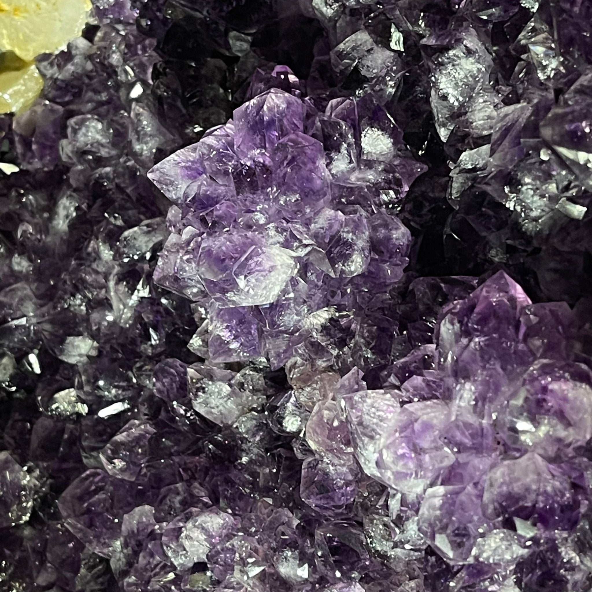 Extra Quality Amethyst Druse Cluster on Cement Base, 38.4 lbs and 23" Tall #5614-0053 - Brazil GemsBrazil GemsExtra Quality Amethyst Druse Cluster on Cement Base, 38.4 lbs and 23" Tall #5614-0053Clusters on Cement Bases5614-0053