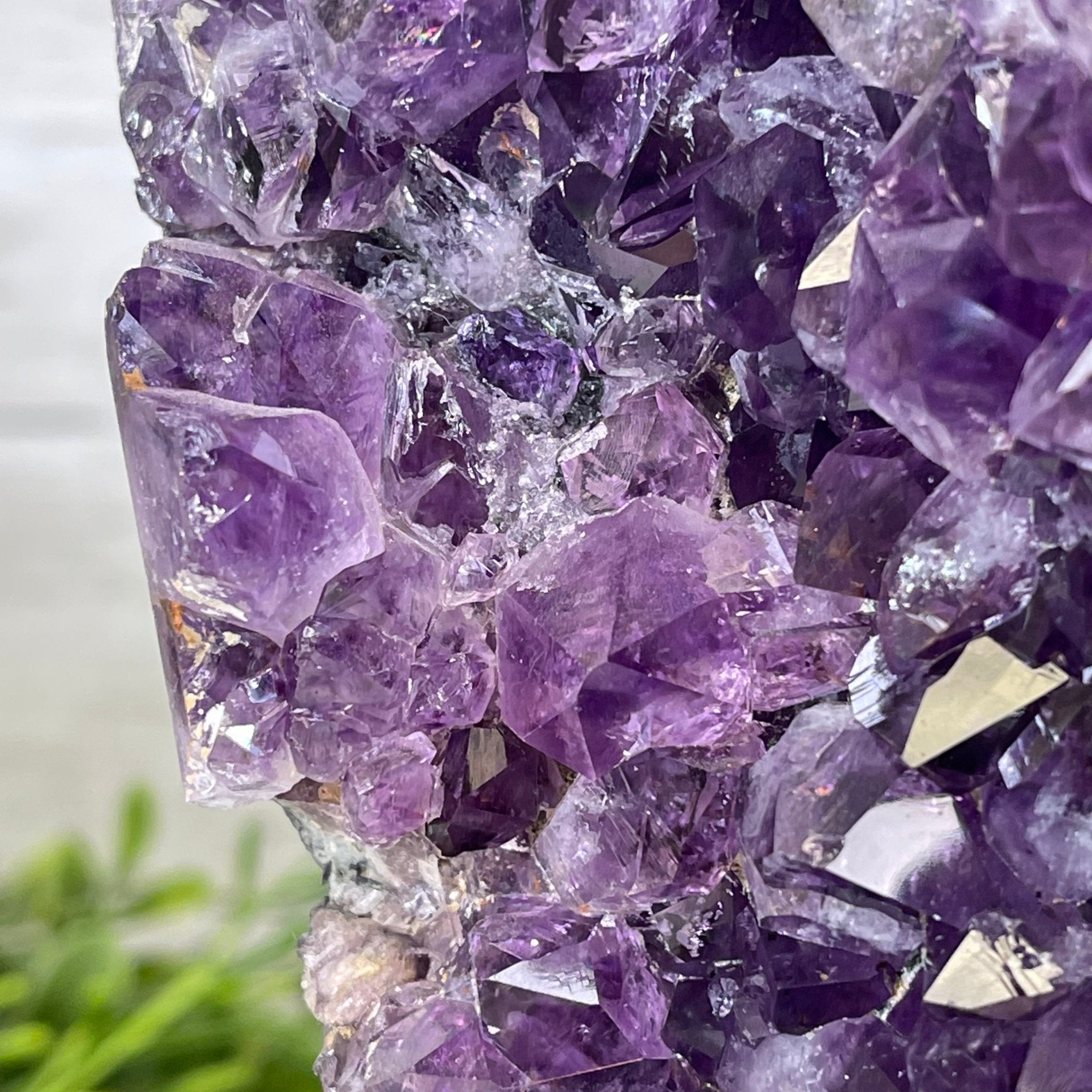 Extra Quality Amethyst Druse Cluster on Cement Base, 38.4 lbs and 23" Tall #5614-0053 - Brazil GemsBrazil GemsExtra Quality Amethyst Druse Cluster on Cement Base, 38.4 lbs and 23" Tall #5614-0053Clusters on Cement Bases5614-0053