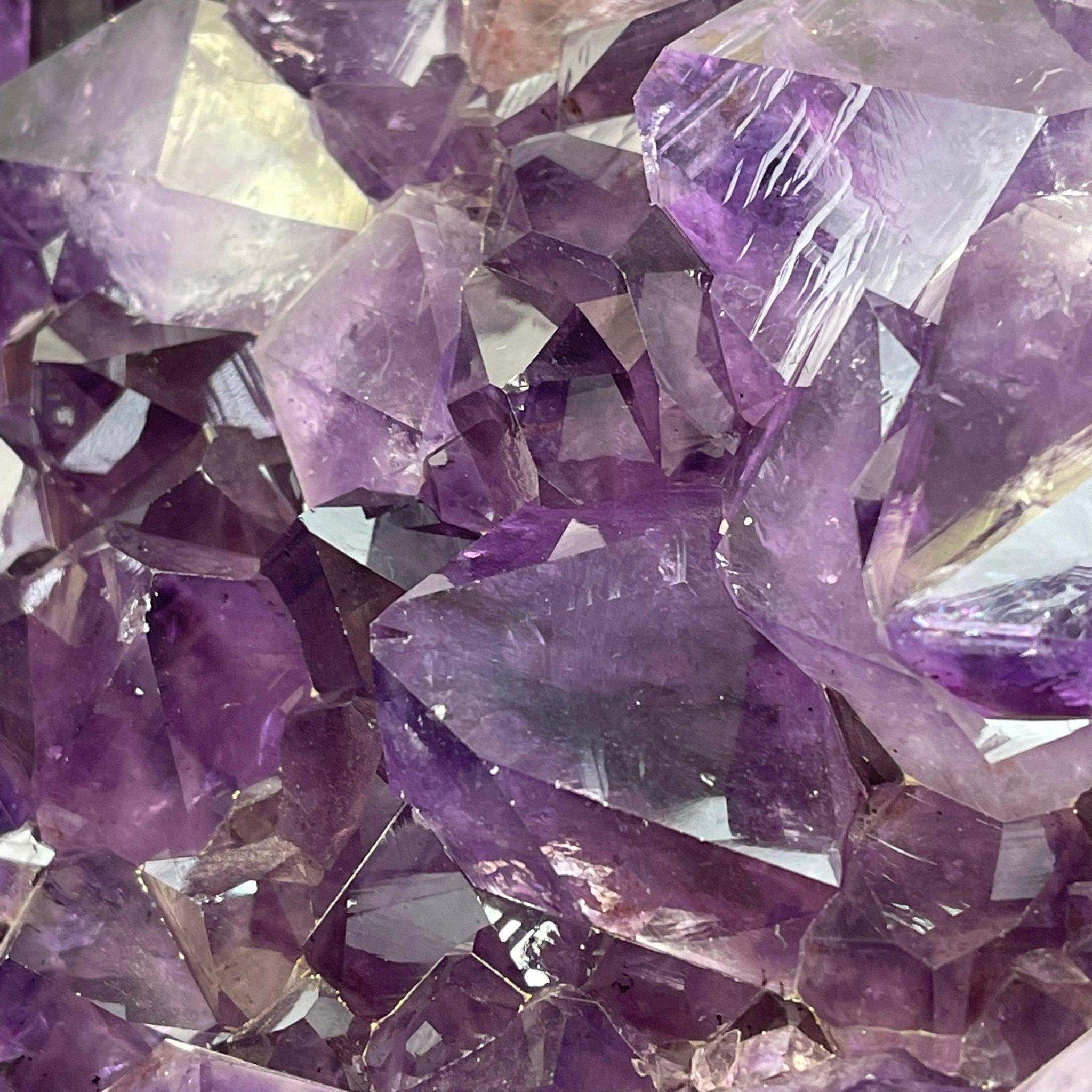 Extra Quality Amethyst Druse Cluster on Cement Base, 77.8 lbs and 16.7" Tall #5614-0062 - Brazil GemsBrazil GemsExtra Quality Amethyst Druse Cluster on Cement Base, 77.8 lbs and 16.7" Tall #5614-0062Clusters on Cement Bases5614-0062