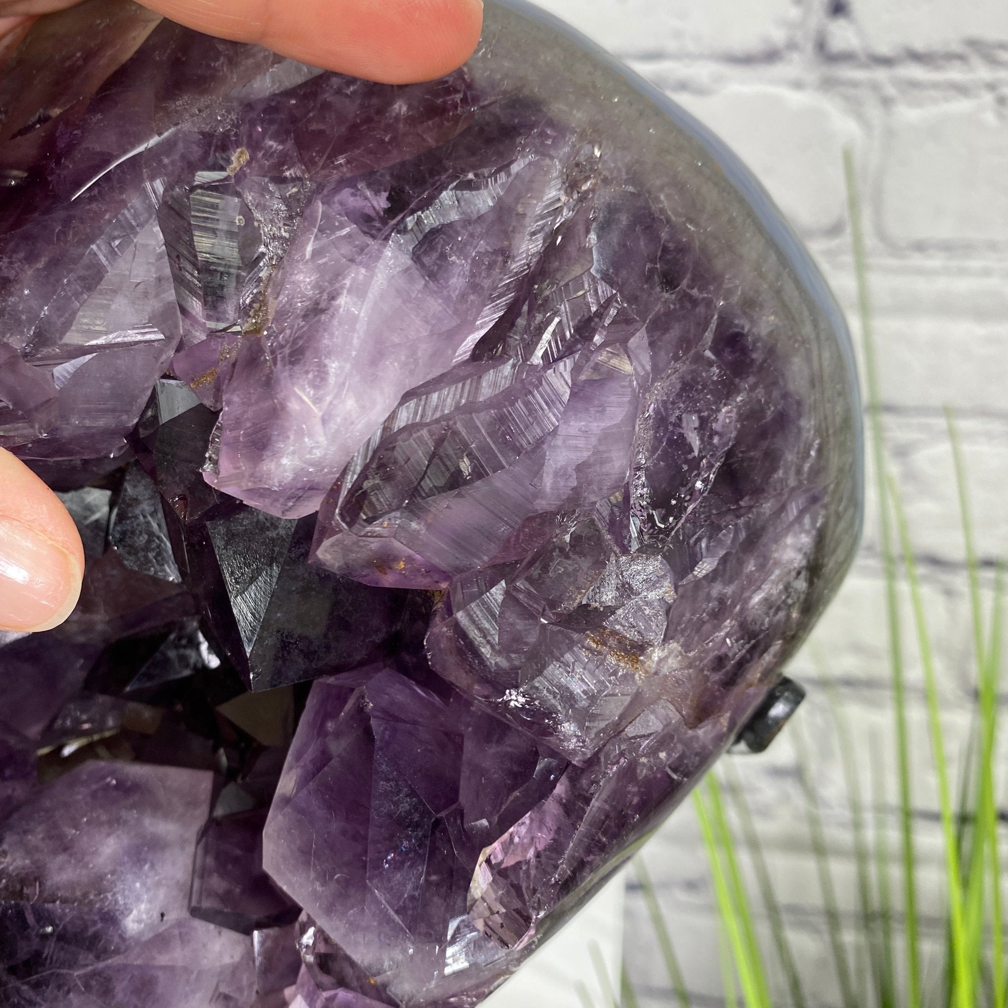 Extra Quality Amethyst Heart Geode, metal stand, 12.25" Tall & 22.1 lbs #5463-0120 by Brazil Gems - Brazil GemsBrazil GemsExtra Quality Amethyst Heart Geode, metal stand, 12.25" Tall & 22.1 lbs #5463-0120 by Brazil GemsHearts5463-0120