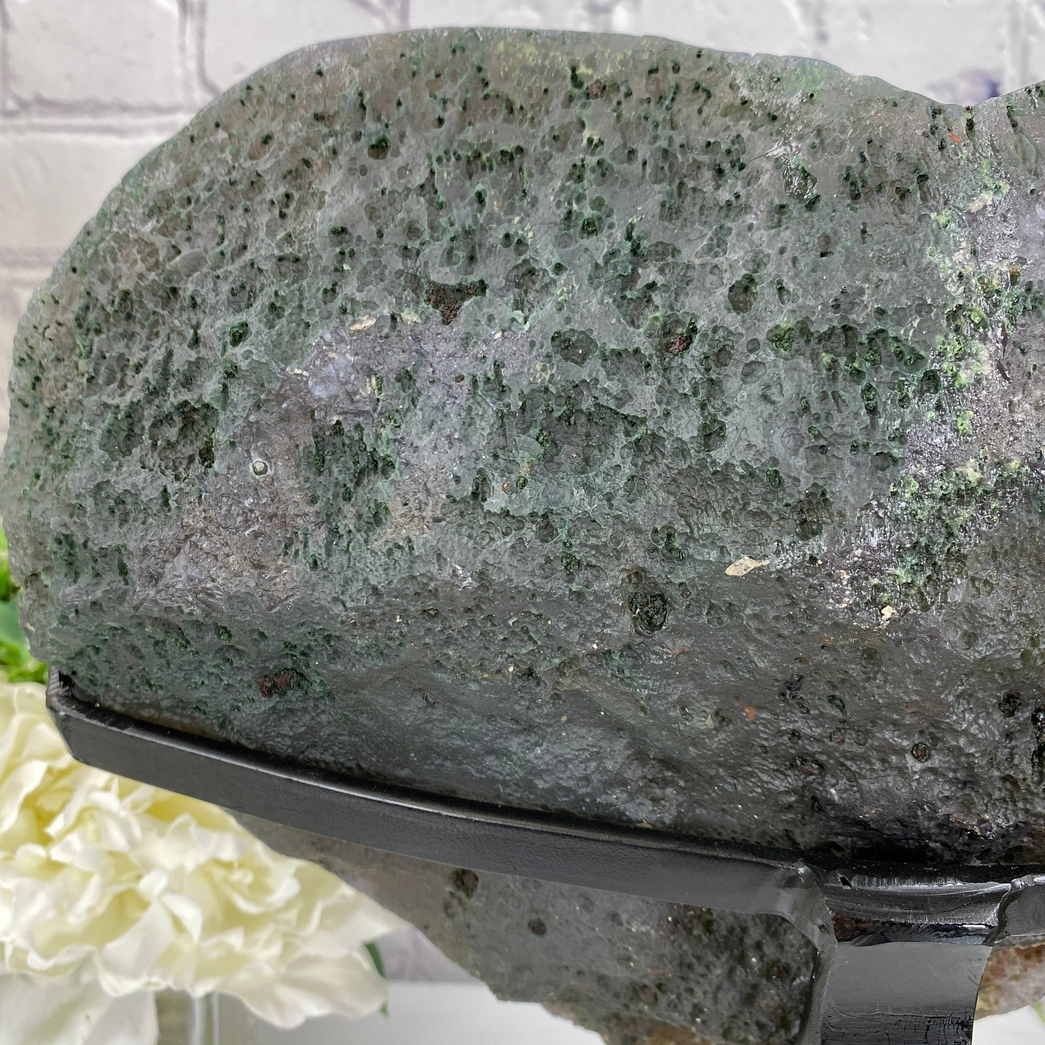 Extra Quality Amethyst Heart Geode, metal stand, 12.25" Tall & 22.1 lbs #5463-0120 by Brazil Gems - Brazil GemsBrazil GemsExtra Quality Amethyst Heart Geode, metal stand, 12.25" Tall & 22.1 lbs #5463-0120 by Brazil GemsHearts5463-0120