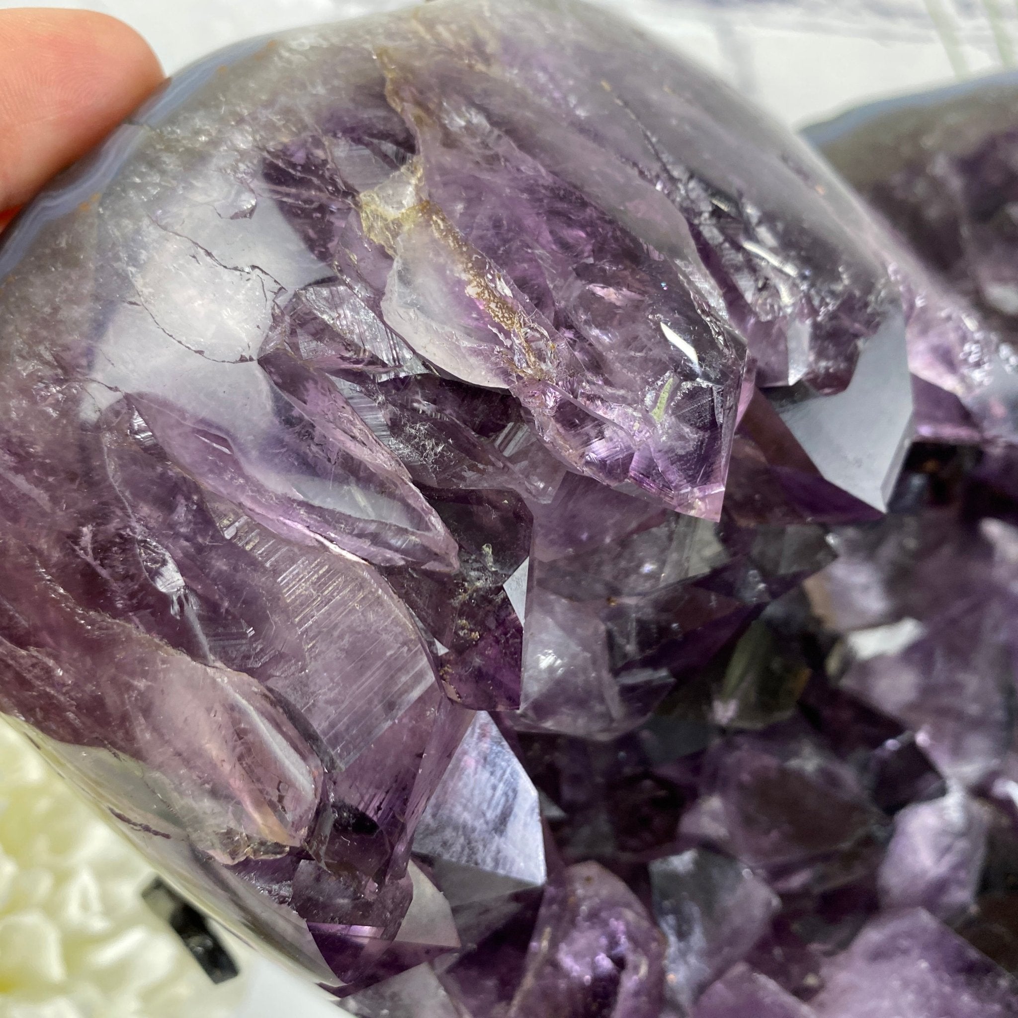 Extra Quality Amethyst Heart Geode, metal stand, 12.25" Tall & 22.1 lbs #5463-0120 by Brazil Gems - Brazil GemsBrazil GemsExtra Quality Amethyst Heart Geode, metal stand, 12.25" Tall & 22.1 lbs #5463-0120 by Brazil GemsHearts5463-0120