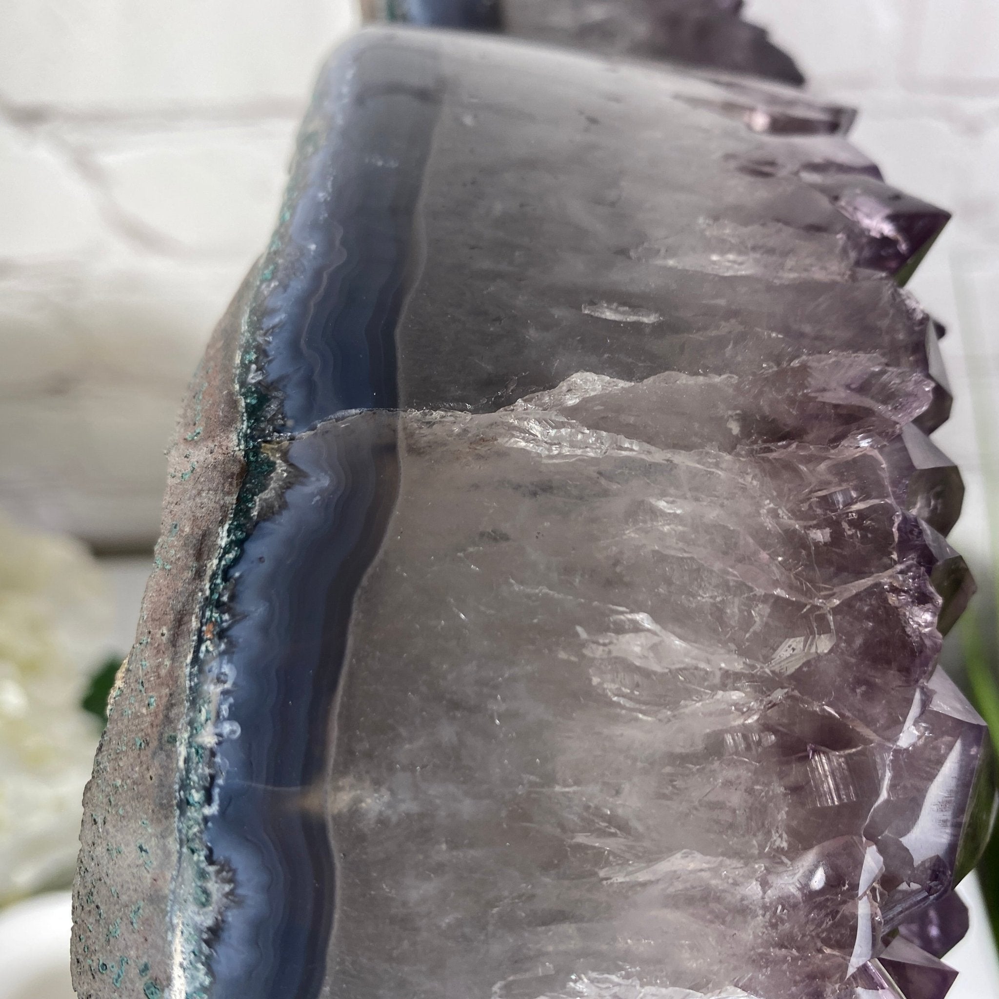 Extra Quality Amethyst Heart Geode, metal stand, 15.5" Tall & 27.2 lbs #5463-0041 by Brazil Gems - Brazil GemsBrazil GemsExtra Quality Amethyst Heart Geode, metal stand, 15.5" Tall & 27.2 lbs #5463-0041 by Brazil GemsHearts5463-0041