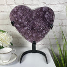 Extra Quality Amethyst Heart Geode, metal stand, 15.5" Tall & 27.2 lbs #5463-0041 by Brazil Gems - Brazil GemsBrazil GemsExtra Quality Amethyst Heart Geode, metal stand, 15.5" Tall & 27.2 lbs #5463-0041 by Brazil GemsHearts5463-0041