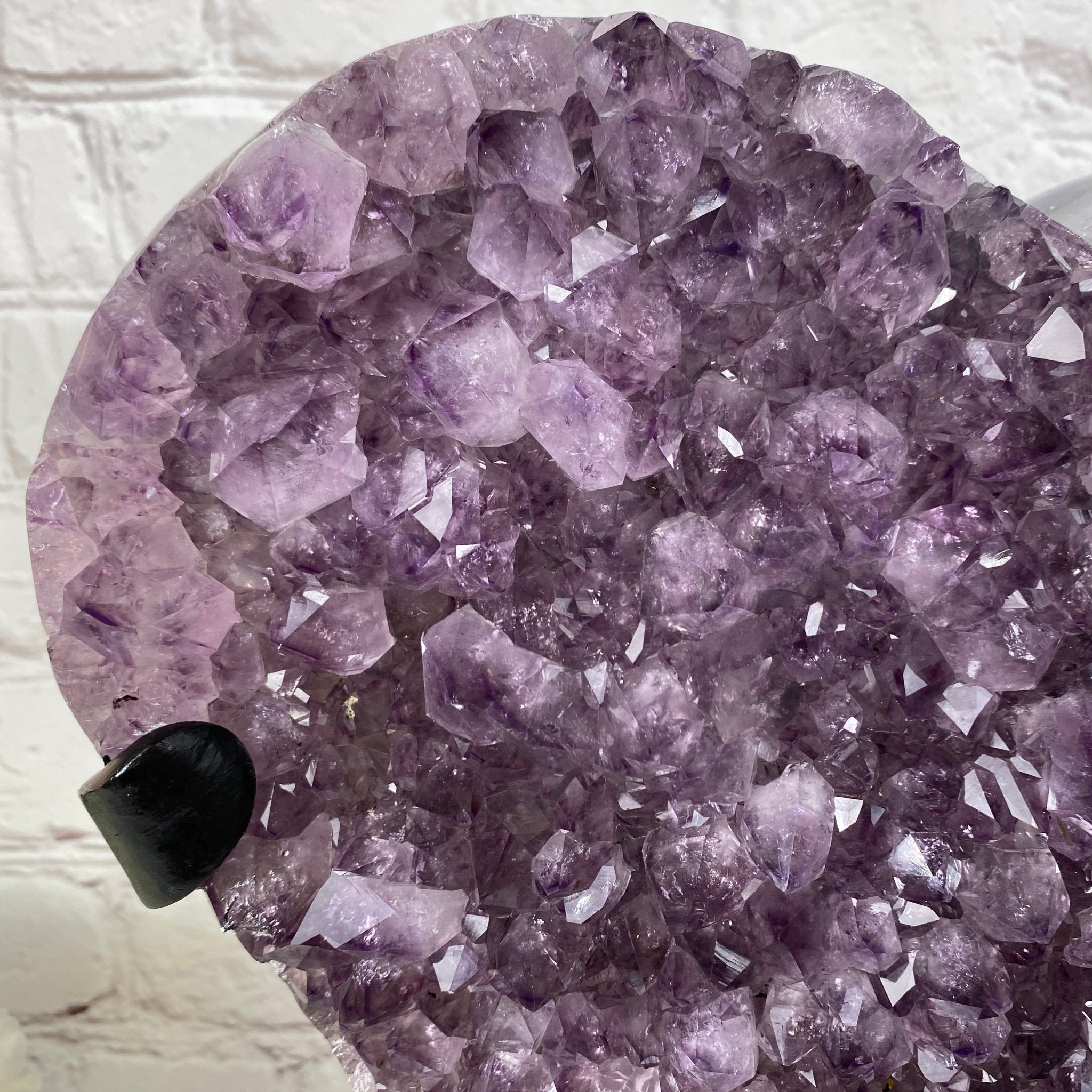 Extra Quality Amethyst Heart Geode, metal stand, 15.5" Tall & 27.2 lbs #5463-0041 by Brazil Gems - Brazil GemsBrazil GemsExtra Quality Amethyst Heart Geode, metal stand, 15.5" Tall & 27.2 lbs #5463-0041 by Brazil GemsHearts5463-0041