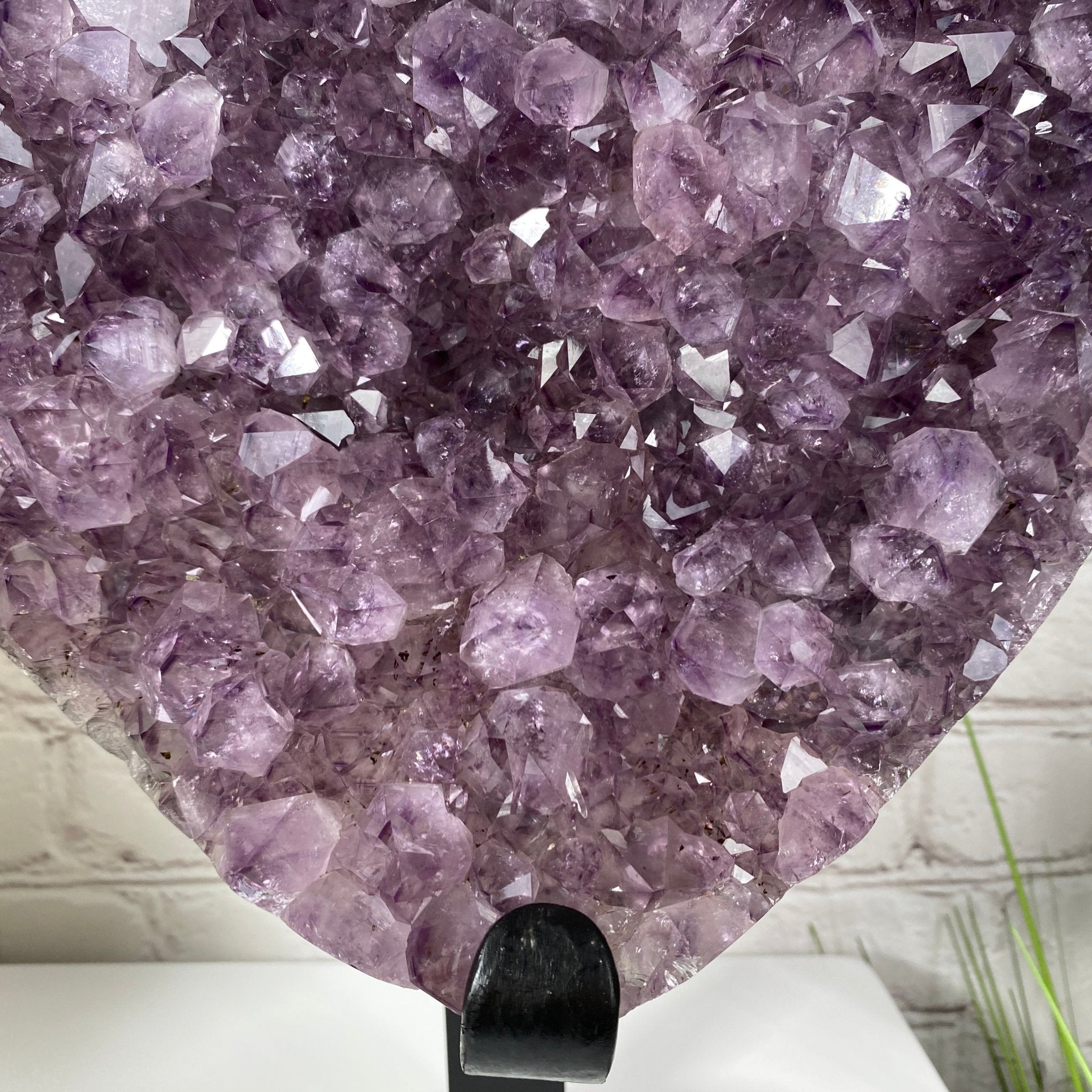 Extra Quality Amethyst Heart Geode, metal stand, 15.5" Tall & 27.2 lbs #5463-0041 by Brazil Gems - Brazil GemsBrazil GemsExtra Quality Amethyst Heart Geode, metal stand, 15.5" Tall & 27.2 lbs #5463-0041 by Brazil GemsHearts5463-0041