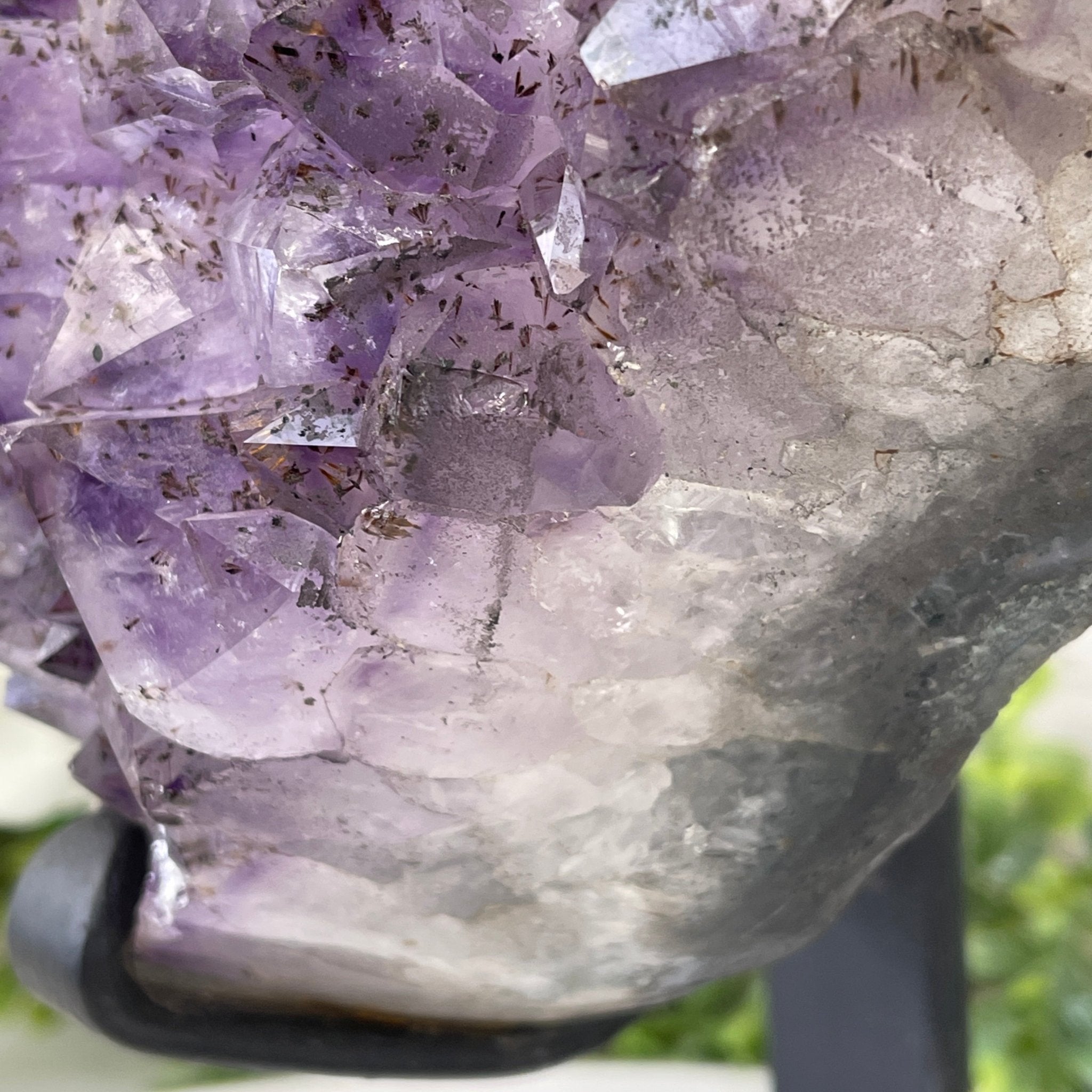 Extra Quality Amethyst Heart Geode, metal stand, 25.8 lbs & 12.8" Tall #5463-0186 by Brazil Gems - Brazil GemsBrazil GemsExtra Quality Amethyst Heart Geode, metal stand, 25.8 lbs & 12.8" Tall #5463-0186 by Brazil GemsHearts5463-0186