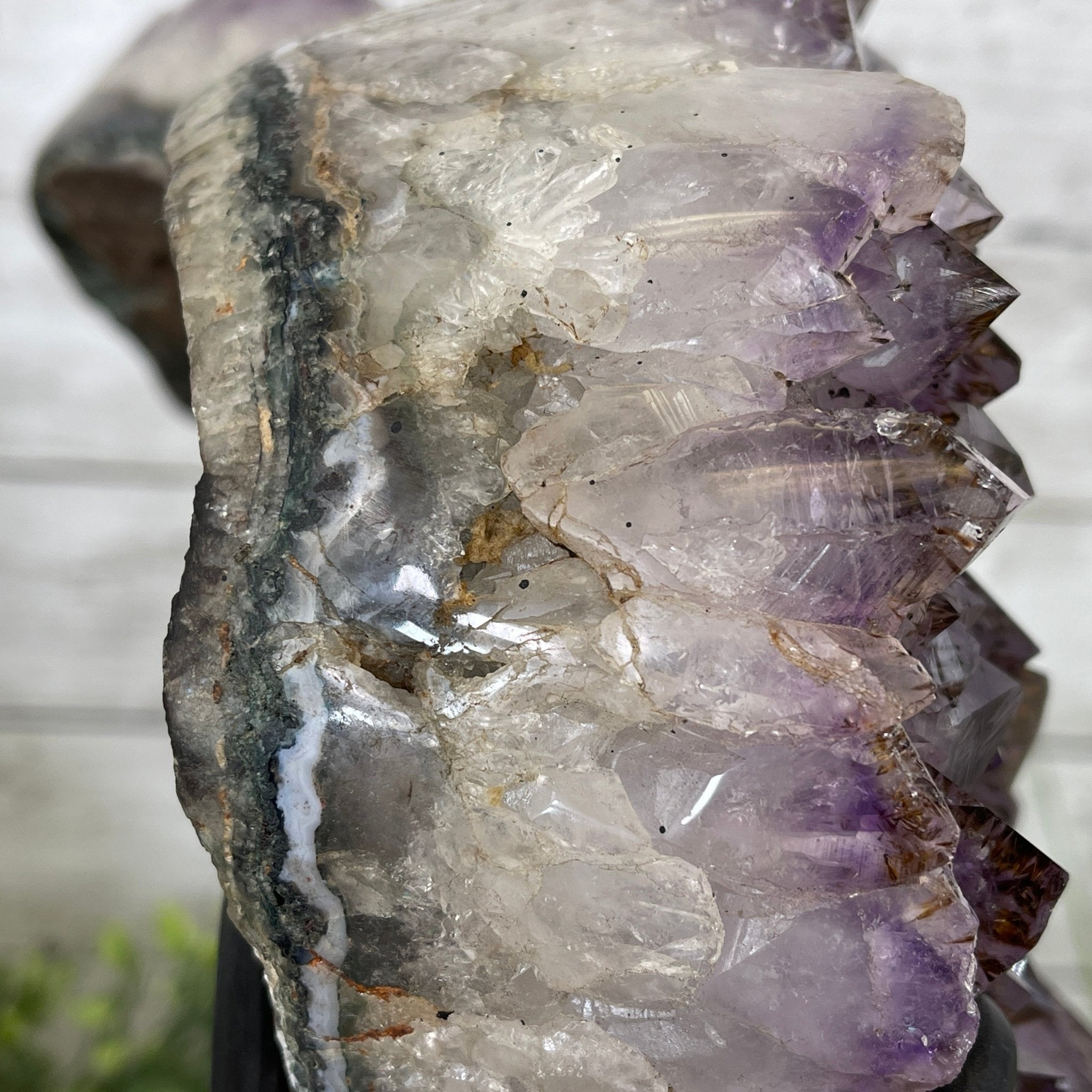 Extra Quality Amethyst Heart Geode, metal stand, 25.8 lbs & 12.8" Tall #5463-0186 by Brazil Gems - Brazil GemsBrazil GemsExtra Quality Amethyst Heart Geode, metal stand, 25.8 lbs & 12.8" Tall #5463-0186 by Brazil GemsHearts5463-0186