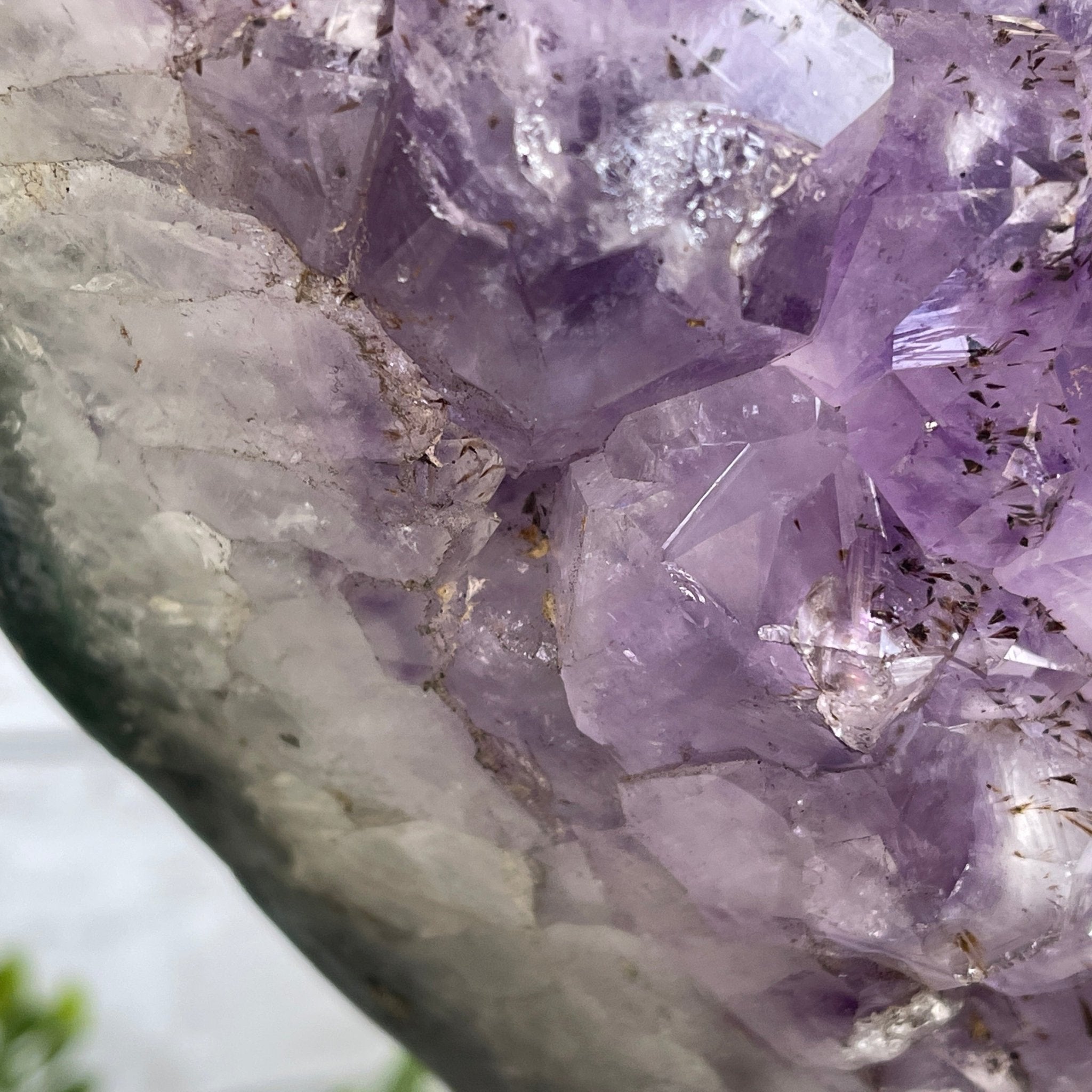 Extra Quality Amethyst Heart Geode, metal stand, 25.8 lbs & 12.8" Tall #5463-0186 by Brazil Gems - Brazil GemsBrazil GemsExtra Quality Amethyst Heart Geode, metal stand, 25.8 lbs & 12.8" Tall #5463-0186 by Brazil GemsHearts5463-0186