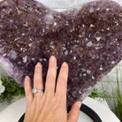 Extra Quality Amethyst Heart Geode, metal stand, 32.8 lbs & 13" Tall #5463-0187 by Brazil Gems - Brazil GemsBrazil GemsExtra Quality Amethyst Heart Geode, metal stand, 32.8 lbs & 13" Tall #5463-0187 by Brazil GemsHearts5463-0187