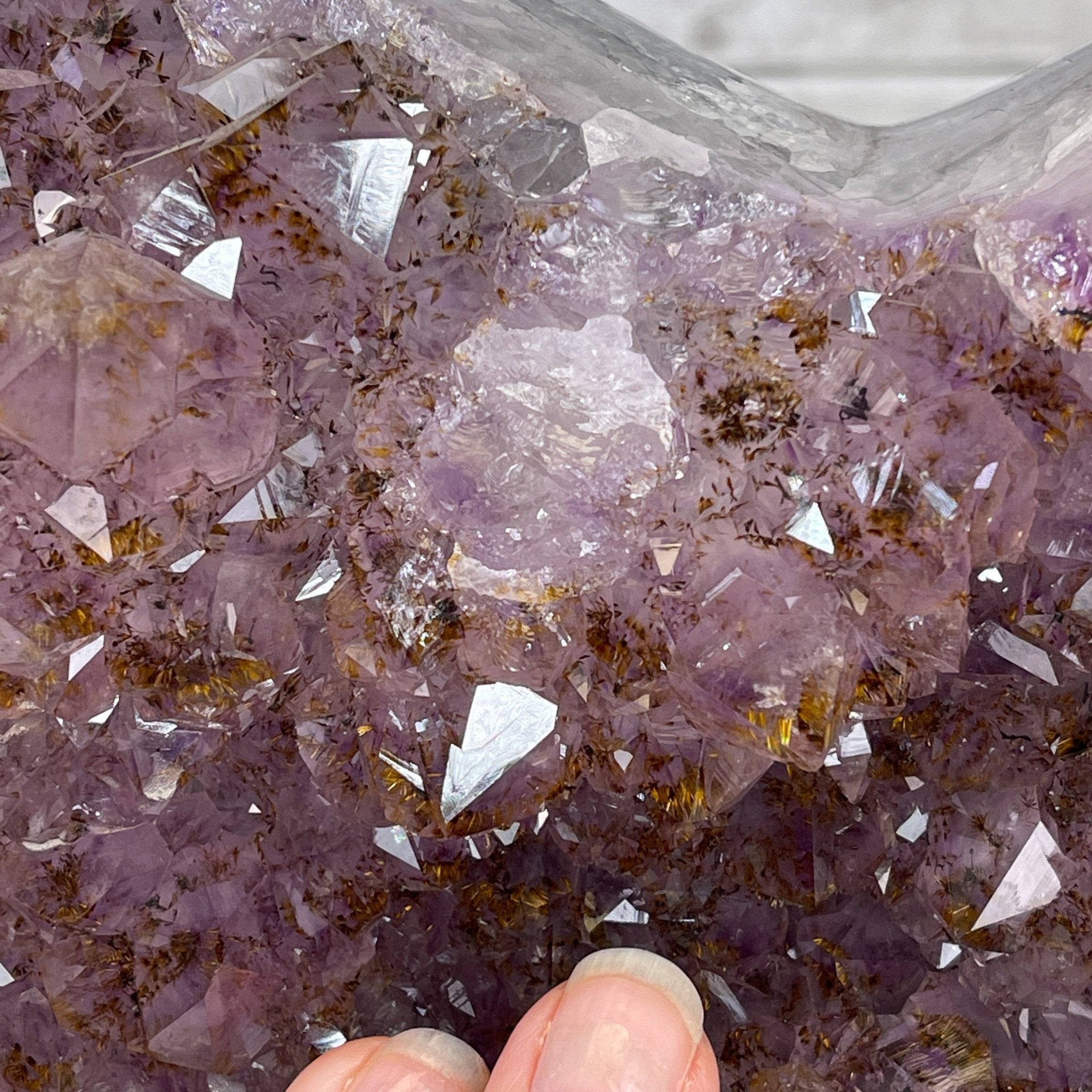 Extra Quality Amethyst Heart Geode, metal stand, 32.8 lbs & 13" Tall #5463-0187 by Brazil Gems - Brazil GemsBrazil GemsExtra Quality Amethyst Heart Geode, metal stand, 32.8 lbs & 13" Tall #5463-0187 by Brazil GemsHearts5463-0187