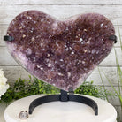 Extra Quality Amethyst Heart Geode, metal stand, 32.8 lbs & 13" Tall #5463-0187 by Brazil Gems - Brazil GemsBrazil GemsExtra Quality Amethyst Heart Geode, metal stand, 32.8 lbs & 13" Tall #5463-0187 by Brazil GemsHearts5463-0187