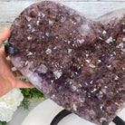 Extra Quality Amethyst Heart Geode, metal stand, 32.8 lbs & 13" Tall #5463-0187 by Brazil Gems - Brazil GemsBrazil GemsExtra Quality Amethyst Heart Geode, metal stand, 32.8 lbs & 13" Tall #5463-0187 by Brazil GemsHearts5463-0187