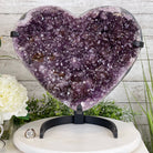 Extra Quality Amethyst Heart Geode, metal stand, 40.5 lbs & 14.75" Tall #5463-0188 by Brazil Gems - Brazil GemsBrazil GemsExtra Quality Amethyst Heart Geode, metal stand, 40.5 lbs & 14.75" Tall #5463-0188 by Brazil GemsHearts5463-0188