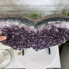 Extra Quality Amethyst Heart Geode, metal stand, 40.5 lbs & 14.75" Tall #5463-0188 by Brazil Gems - Brazil GemsBrazil GemsExtra Quality Amethyst Heart Geode, metal stand, 40.5 lbs & 14.75" Tall #5463-0188 by Brazil GemsHearts5463-0188