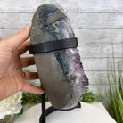 Extra Quality Amethyst Heart Geode, metal stand, 40.5 lbs & 14.75" Tall #5463-0188 by Brazil Gems - Brazil GemsBrazil GemsExtra Quality Amethyst Heart Geode, metal stand, 40.5 lbs & 14.75" Tall #5463-0188 by Brazil GemsHearts5463-0188