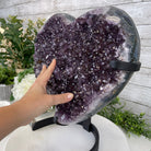 Extra Quality Amethyst Heart Geode, metal stand, 40.5 lbs & 14.75" Tall #5463-0188 by Brazil Gems - Brazil GemsBrazil GemsExtra Quality Amethyst Heart Geode, metal stand, 40.5 lbs & 14.75" Tall #5463-0188 by Brazil GemsHearts5463-0188