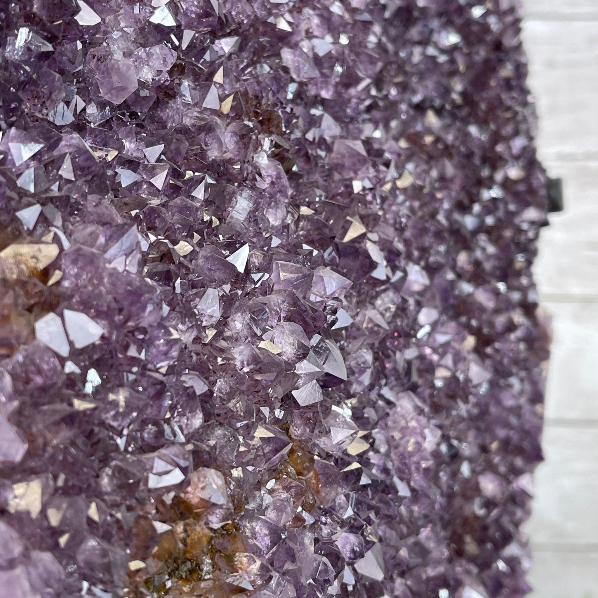 Extra Quality Amethyst Heart Geode, metal stand, 40.5 lbs & 14.75" Tall #5463-0188 by Brazil Gems - Brazil GemsBrazil GemsExtra Quality Amethyst Heart Geode, metal stand, 40.5 lbs & 14.75" Tall #5463-0188 by Brazil GemsHearts5463-0188