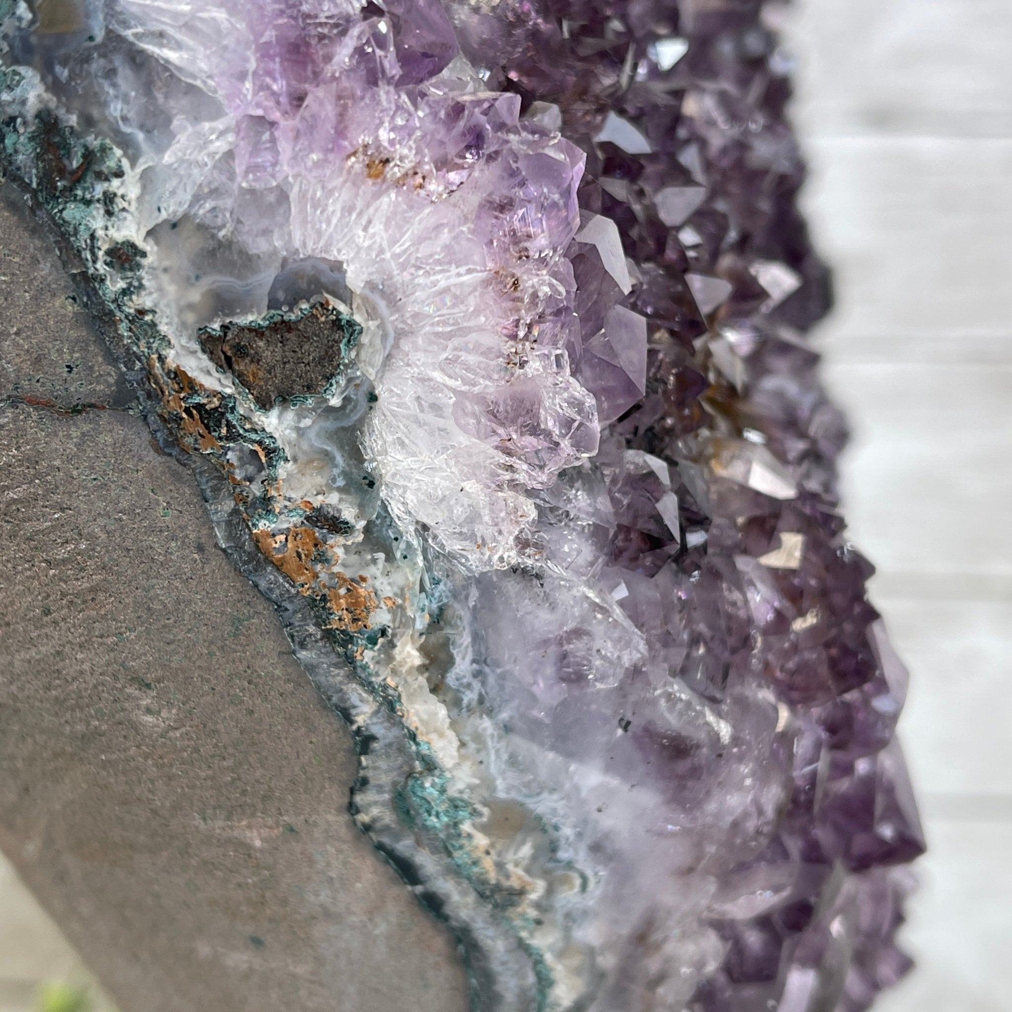 Extra Quality Amethyst Heart Geode, metal stand, 40.5 lbs & 14.75" Tall #5463-0188 by Brazil Gems - Brazil GemsBrazil GemsExtra Quality Amethyst Heart Geode, metal stand, 40.5 lbs & 14.75" Tall #5463-0188 by Brazil GemsHearts5463-0188