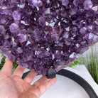 Extra Quality Amethyst Heart Geode, metal stand, 50 lbs & 19" Tall #5463-0190 by Brazil Gems - Brazil GemsBrazil GemsExtra Quality Amethyst Heart Geode, metal stand, 50 lbs & 19" Tall #5463-0190 by Brazil GemsHearts5463-0190