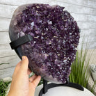 Extra Quality Amethyst Heart Geode, metal stand, 50 lbs & 19" Tall #5463-0190 by Brazil Gems - Brazil GemsBrazil GemsExtra Quality Amethyst Heart Geode, metal stand, 50 lbs & 19" Tall #5463-0190 by Brazil GemsHearts5463-0190