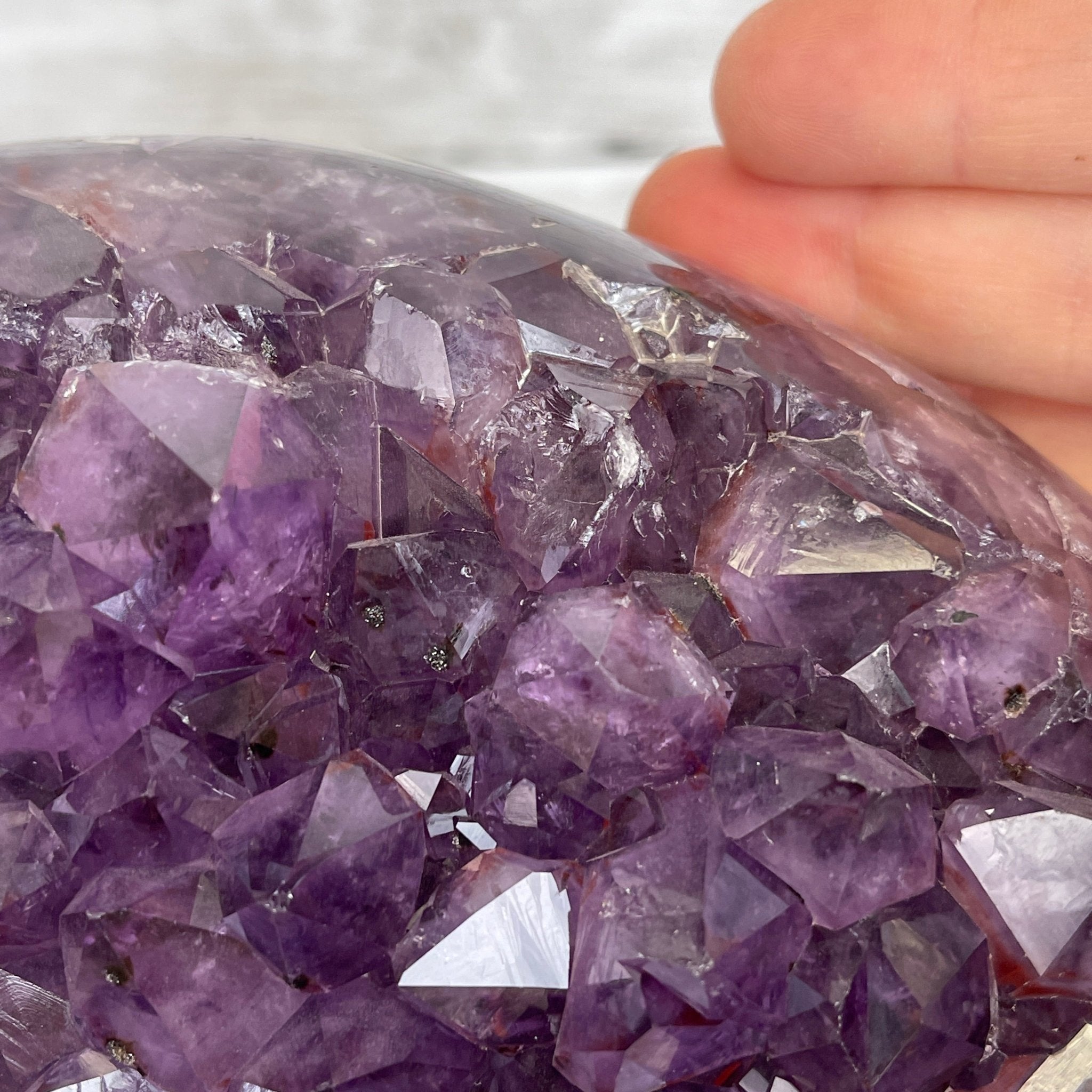 Extra Quality Amethyst Heart Geode, metal stand, 50 lbs & 19" Tall #5463-0190 by Brazil Gems - Brazil GemsBrazil GemsExtra Quality Amethyst Heart Geode, metal stand, 50 lbs & 19" Tall #5463-0190 by Brazil GemsHearts5463-0190