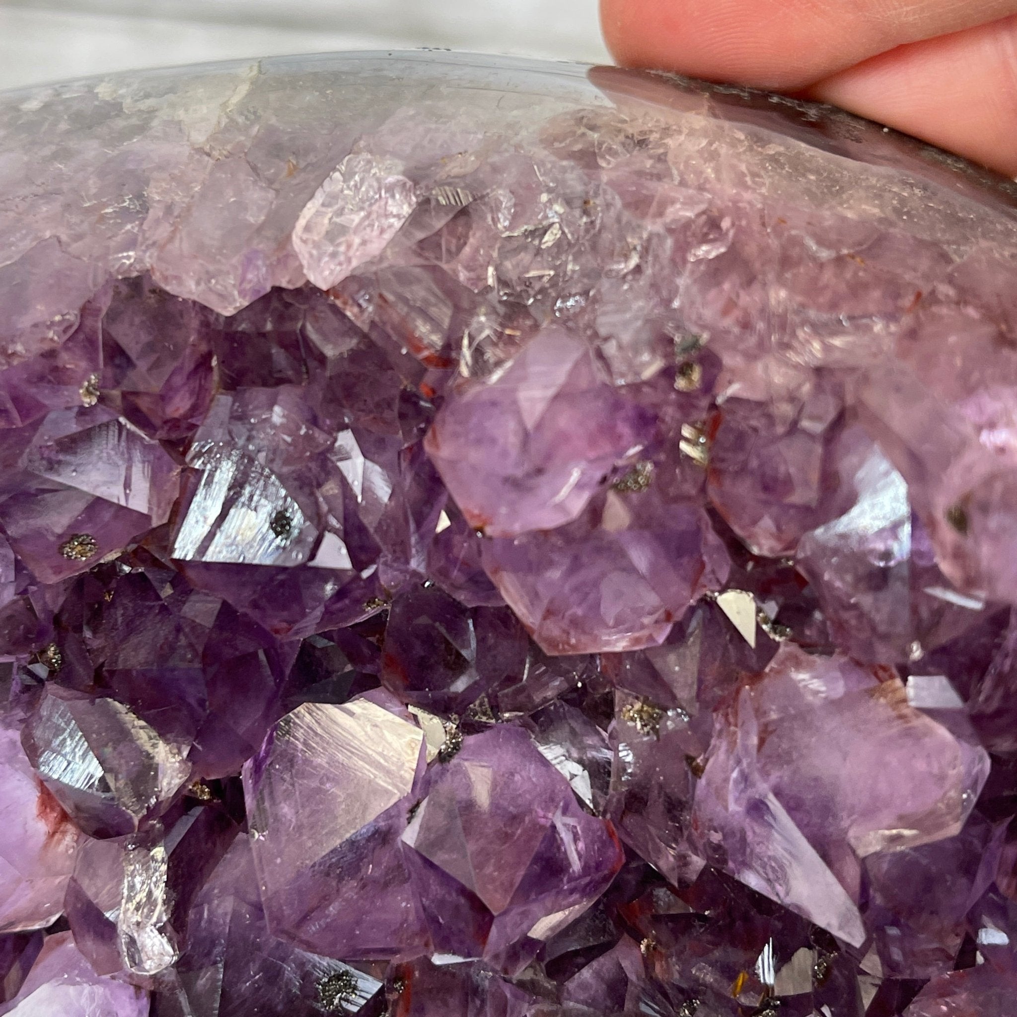 Extra Quality Amethyst Heart Geode, metal stand, 50 lbs & 19" Tall #5463-0190 by Brazil Gems - Brazil GemsBrazil GemsExtra Quality Amethyst Heart Geode, metal stand, 50 lbs & 19" Tall #5463-0190 by Brazil GemsHearts5463-0190