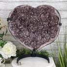 Extra Quality Amethyst Heart Geode, metal stand, 63.3 lbs & 19.5" Tall #5463-0195 by Brazil Gems - Brazil GemsBrazil GemsExtra Quality Amethyst Heart Geode, metal stand, 63.3 lbs & 19.5" Tall #5463-0195 by Brazil GemsHearts5463-0195