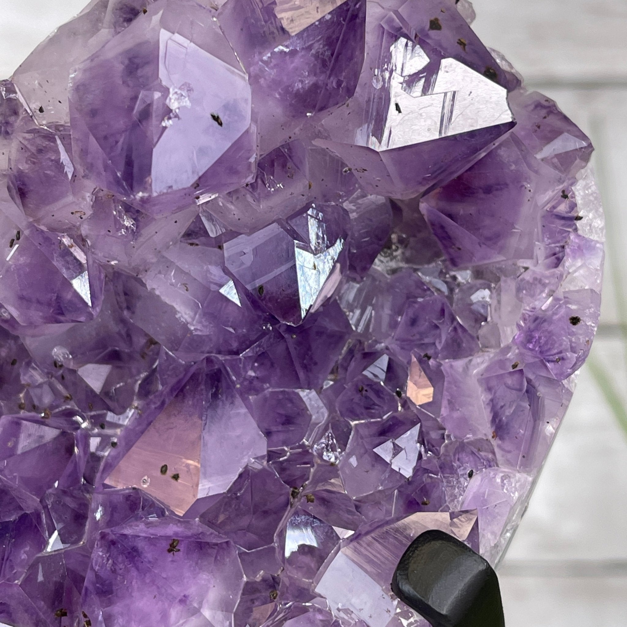 Extra Quality Amethyst Heart Geode, metal & wood stand, 11" Tall & 3.9 lbs #5463-0174 by Brazil Gems - Brazil GemsBrazil GemsExtra Quality Amethyst Heart Geode, metal & wood stand, 11" Tall & 3.9 lbs #5463-0174 by Brazil GemsHearts5463-0174