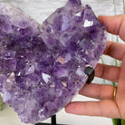Extra Quality Amethyst Heart Geode, metal & wood stand, 11" Tall & 3.9 lbs #5463-0174 by Brazil Gems - Brazil GemsBrazil GemsExtra Quality Amethyst Heart Geode, metal & wood stand, 11" Tall & 3.9 lbs #5463-0174 by Brazil GemsHearts5463-0174