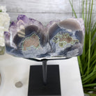 Extra Quality Amethyst Heart Geode, metal & wood stand, 11" Tall & 3.9 lbs #5463-0174 by Brazil Gems - Brazil GemsBrazil GemsExtra Quality Amethyst Heart Geode, metal & wood stand, 11" Tall & 3.9 lbs #5463-0174 by Brazil GemsHearts5463-0174