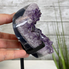 Extra Quality Amethyst Heart Geode, metal & wood stand, 11" Tall & 3.9 lbs #5463-0174 by Brazil Gems - Brazil GemsBrazil GemsExtra Quality Amethyst Heart Geode, metal & wood stand, 11" Tall & 3.9 lbs #5463-0174 by Brazil GemsHearts5463-0174