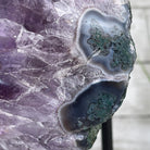 Extra Quality Amethyst Heart Geode, metal & wood stand, 12" Tall & 12.4 lbs #5463-0184 by Brazil Gems - Brazil GemsBrazil GemsExtra Quality Amethyst Heart Geode, metal & wood stand, 12" Tall & 12.4 lbs #5463-0184 by Brazil GemsHearts5463-0184
