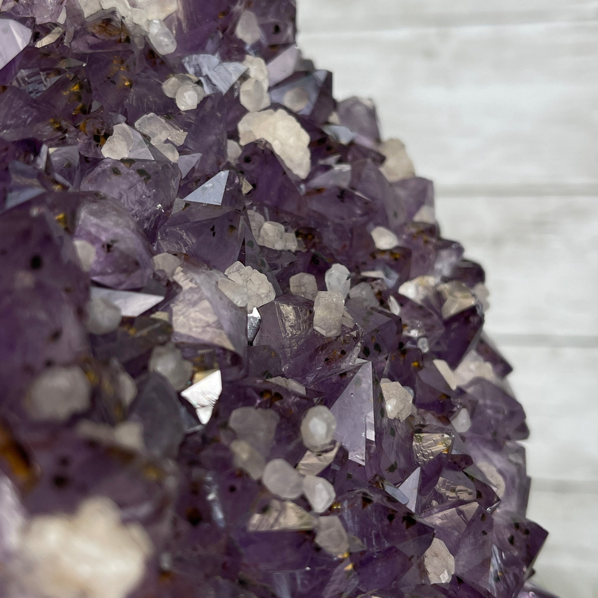 Extra Quality Amethyst Heart Geode, metal & wood stand, 13" Tall & 7 lbs #5463-0182 by Brazil Gems - Brazil GemsBrazil GemsExtra Quality Amethyst Heart Geode, metal & wood stand, 13" Tall & 7 lbs #5463-0182 by Brazil GemsHearts5463-0182