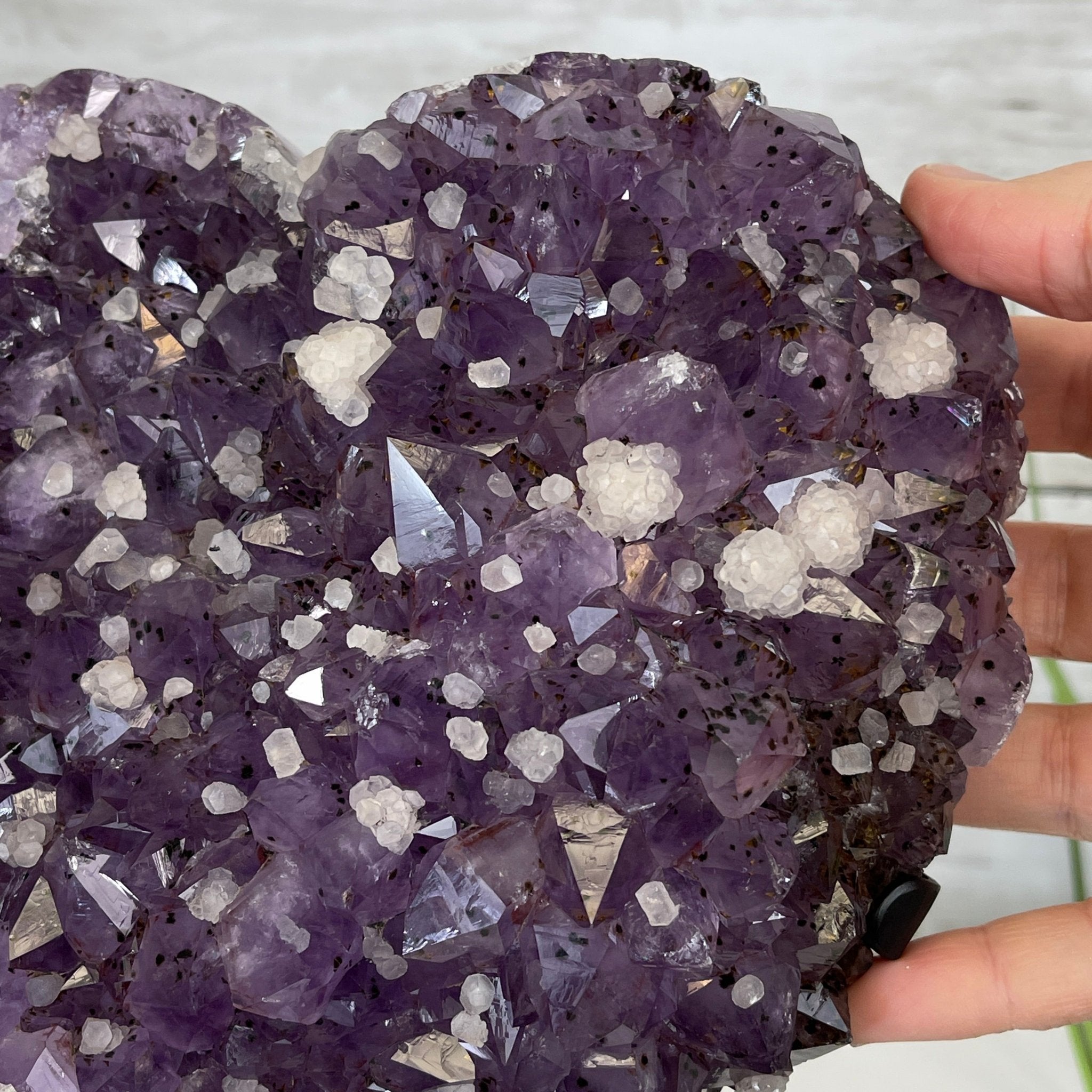 Extra Quality Amethyst Heart Geode, metal & wood stand, 13" Tall & 7 lbs #5463-0182 by Brazil Gems - Brazil GemsBrazil GemsExtra Quality Amethyst Heart Geode, metal & wood stand, 13" Tall & 7 lbs #5463-0182 by Brazil GemsHearts5463-0182